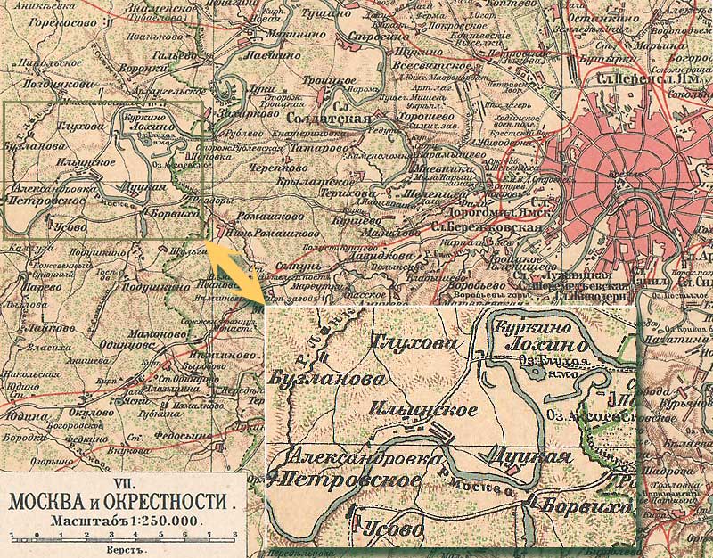 Карта МО 1903 года